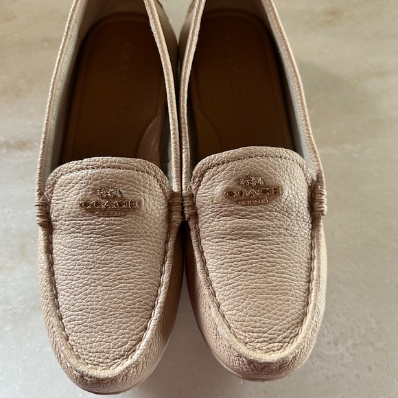 Coach Mary Lock Up Driver Loafer Tan Leather NEW Without box Size 6B - Picture 6 of 8